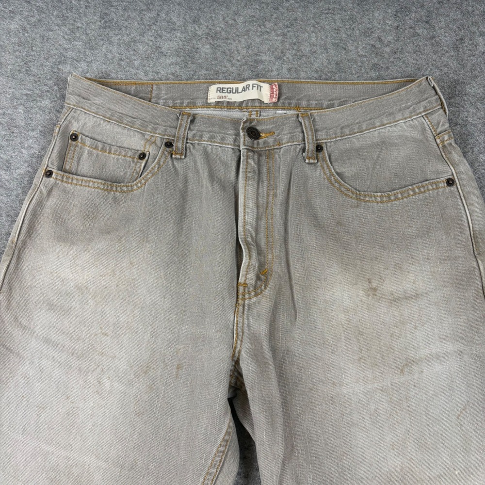 Levi's 505 Jeans Mens W36 L30 Regular Fit Gray‎ Denim Straight Leg Vintage Y2K